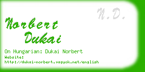norbert dukai business card